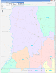 St. Helena Parish (County) ColorCast Wall Map